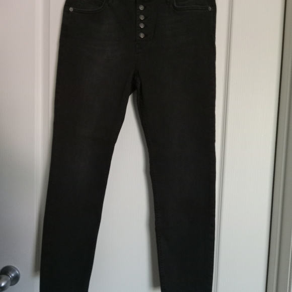 Free People Button fly cropped jeans women Sz 30 NWOT - Picture 6 of 9